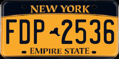 NY license plate FDP2536