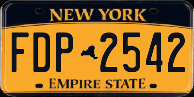 NY license plate FDP2542