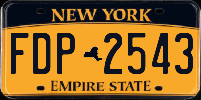 NY license plate FDP2543