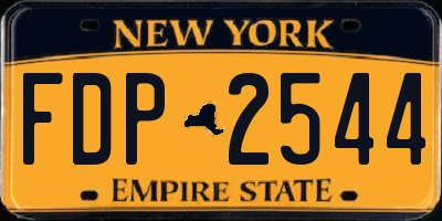 NY license plate FDP2544