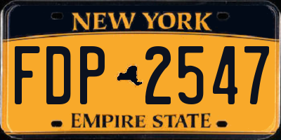 NY license plate FDP2547