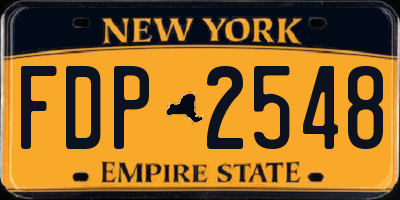 NY license plate FDP2548