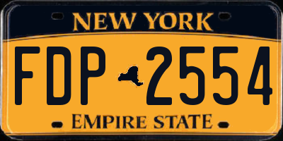 NY license plate FDP2554