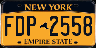 NY license plate FDP2558