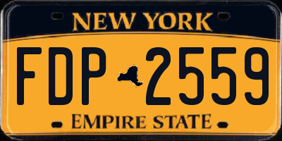 NY license plate FDP2559
