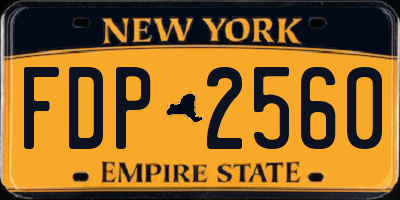 NY license plate FDP2560