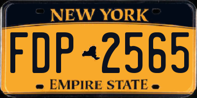 NY license plate FDP2565