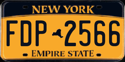 NY license plate FDP2566