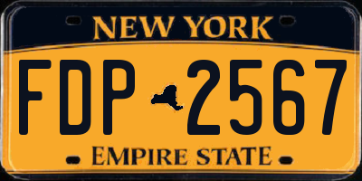 NY license plate FDP2567