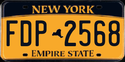NY license plate FDP2568