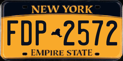 NY license plate FDP2572