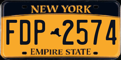 NY license plate FDP2574