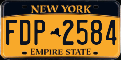 NY license plate FDP2584