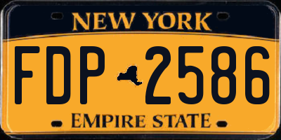 NY license plate FDP2586