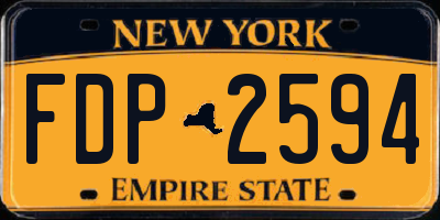 NY license plate FDP2594