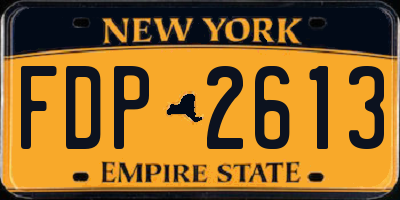 NY license plate FDP2613