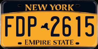 NY license plate FDP2615