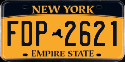 NY license plate FDP2621