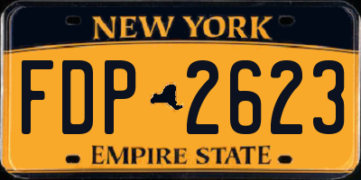 NY license plate FDP2623