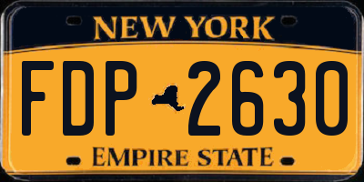 NY license plate FDP2630