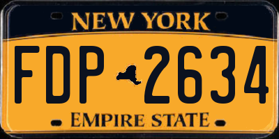 NY license plate FDP2634