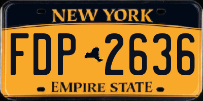 NY license plate FDP2636