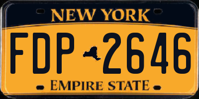 NY license plate FDP2646