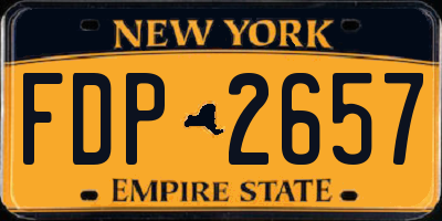 NY license plate FDP2657