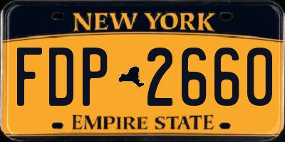 NY license plate FDP2660