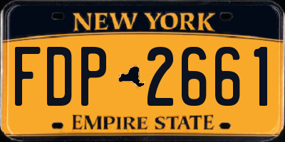NY license plate FDP2661