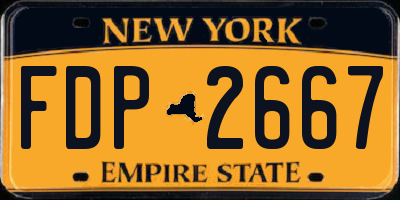 NY license plate FDP2667