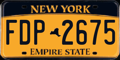 NY license plate FDP2675