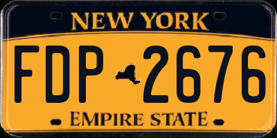 NY license plate FDP2676