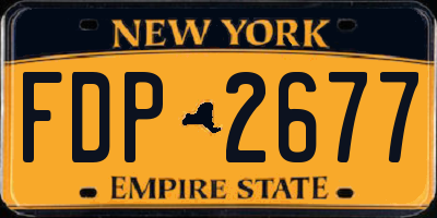 NY license plate FDP2677