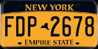 NY license plate FDP2678