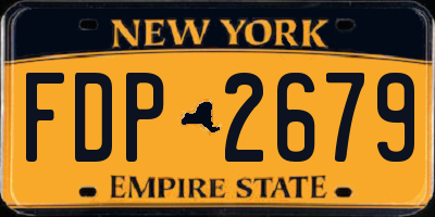 NY license plate FDP2679