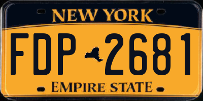NY license plate FDP2681