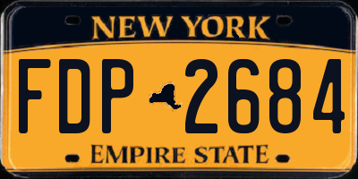 NY license plate FDP2684