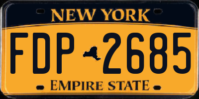 NY license plate FDP2685