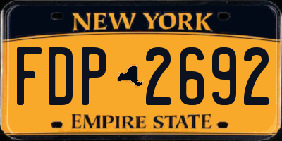 NY license plate FDP2692