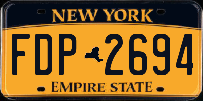 NY license plate FDP2694