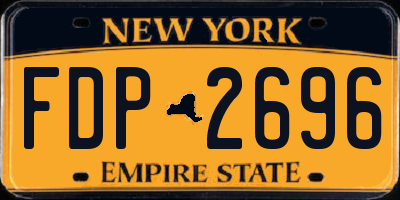 NY license plate FDP2696