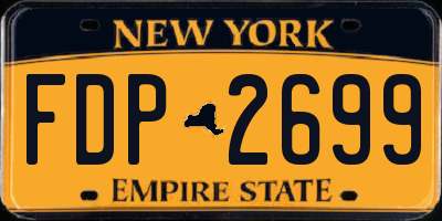 NY license plate FDP2699