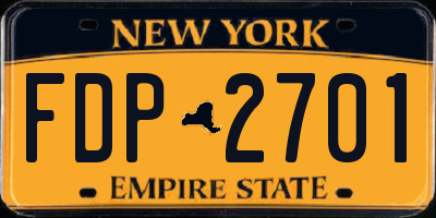 NY license plate FDP2701