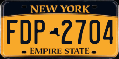 NY license plate FDP2704