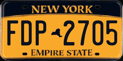 NY license plate FDP2705