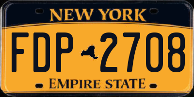 NY license plate FDP2708
