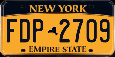 NY license plate FDP2709