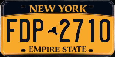NY license plate FDP2710