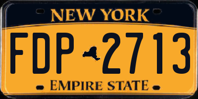 NY license plate FDP2713